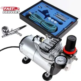Jago Ag 445020175186 Timbertech Airbrush Kit With Compressor Multi-purpose Set