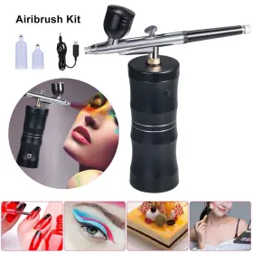 Jahy2tech 774049486018 Portable Air Compressor Set Air-brush Paint Spray Gun Nail Tattoo Art Airbrush