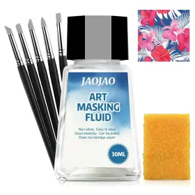 Yq-us006 Jaojao Masking Fluid For Watercolor Painting 1 Fl Oz Pack Of White