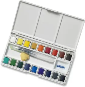 Jerry Q Art 731236584018 18 Assorted Water Colors Travel Pocket Set- 1 Count Pack Of Various