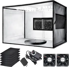 Jfllajnf 445035864860 Airbrush Spray Booth With Dual Exhaust Fans Portable Paint For Ai
