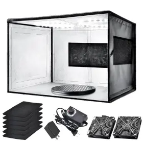 Jfllajnf 768561109074 Airbrush Spray Booth With Dual Exhaust Fans Portable Paint For