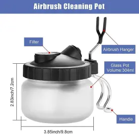 Ab-777-jry Joyabest Multi-purpose Airbrushcleaning Pot Airbrush Washing Tool Spray Gun #2