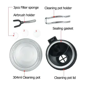 Ab-777-jry Joyabest Multi-purpose Airbrushcleaning Pot Airbrush Washing Tool Spray Gun #3