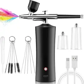 K Kernowo 313026838855 Airbrush Kit 32psi Cordless Rechargeable For Nails Non-clogg