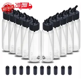 Ketofa 445046870843 10pcs Airbrush Siphon Feed Jar 1.07 Ounce 30cc Plastic Bottles