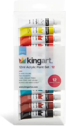 506b-12 Kingart Studio Acrylic Paint 12 Ml 1 Count Pack Of Assorted