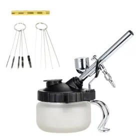 Cwr2804761132395jd Kkmoon Airbrush Cleaning Pot Glass Brush Holder Paint Jar Bottle C1g3