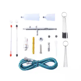 Kz-183k Kozy Art Airbrush Kit Dual-action Gravity Feed Gun With 0.3/0.5/0.8mm Nozzl