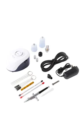Kz-19r Kozy Art Airbrush Kit With Compressor Beginner Friendly 35 Psi High-pressure Dual-