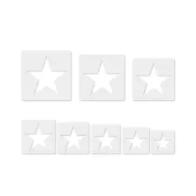 8-star Krastmon Star Stencil Set - 8 Pcs Different Size Stencils Large Template For Spr