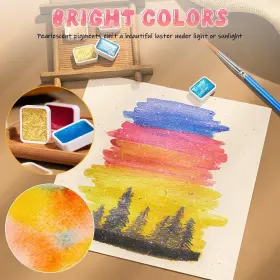 Riv2024 Krwiae 2pcs Forestey Shifting Watercolor Painting 0.02 Fl Oz Pack Of 2 A B #3
