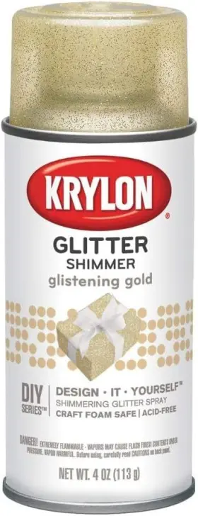 I00401 Krylon Glitter Aerosol Spray 4 Ounce Pack Of 1 Glistening Gold