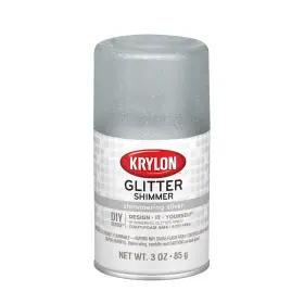 I00402 Krylon Glitter Aerosol Spray 4 Ounces Pack Of 1 Shimmering Silver