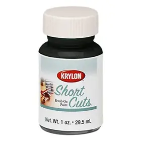 Kscb028 Krylon Flat Black Short Cuts Brush-on Paint For Touch Up Multi Surface Repair 1pk