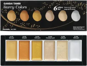 Kumc20sc-6v Kuretake Gansai Tambi Starry Colors 6 2.65 Ounce Pack Of 1 Set