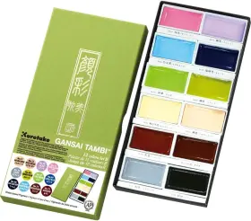 Mc20 Kuretake Mc20/12v/ne Gansai Tambi Watercolor Paint Set 1 Count Pack Of Multi Color