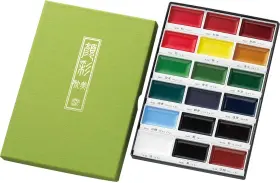 Mc20 Kuretake Mc20/18v Gansai Tambi Watercolor Paint 8.61 Ounce Pack Of 1 18 Colors Set