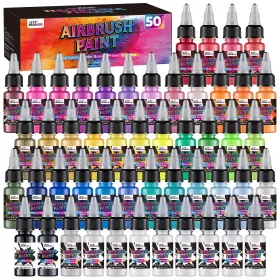 Lpr-3251 Lets Resin Paint Airbrush Set 42 Colors With 3 Primers 5 Thinners Water-based Opa