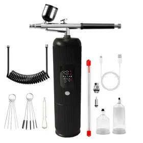 A0008 Lgyayarun Portable Airbrush Kit With Compressor 28/38/48psi Air Brush For Painting 60