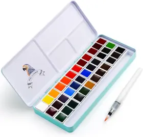 Lightwish 710382907858 Meiliang Watercolor Paint Set 36 Vivid Colors 1 Count Pack Of