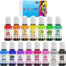 Sku0022 Limino Epoxy Resin Pigment - 15 Color Liquid Dye Highly Clear White