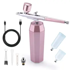 It0350p-limous Limous Airbrush Kit Mini Compressor With Dual Action Function A