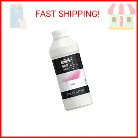 Liquitex 094376922943 Basics Gesso Surface Prep Medium 473ml 16-oz Bottle White