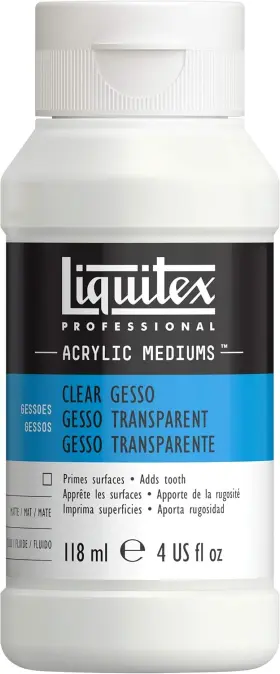 Liquitex 094376931655 Professional Gesso Surface Prep Medium 4 Fl Oz Pack Of 1 Clear