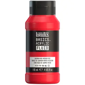 1042151 Liquitex Basics Acrylic Fluid 1 Count Pack Of Cadmium Red Medium Hue