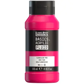 1042987 Liquitex Basics Acrylic Fluid Paint 1 Count Pack Of Fluorescent Pink
