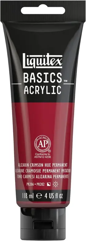 1046116 Liquitex Basics Acrylic Paint 4 Fl Oz Pack Of 1 Alizarin Crimson Hue