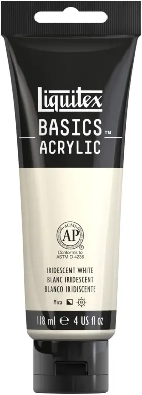 1046238 Liquitex Basics Acrylic Paint 118ml 4 Fl Oz Pack Of 1 Iridescent White