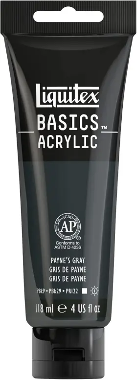 1046310 Liquitex Basics Acrylic Paint 118ml 4-oz 4 Fl Oz Pack Of 1 Paynes Gray