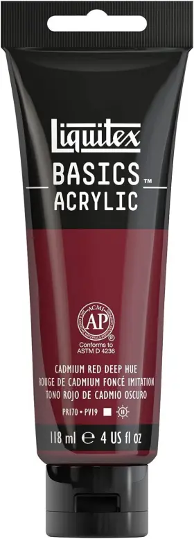 1046311 Liquitex Basics Acrylic Paint 4 Fl Oz Pack Of 1 Cadmium Red Deep Hue