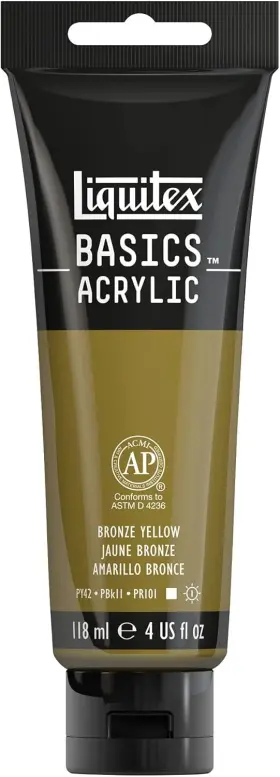1046530 Liquitex Basics Acrylic Paint 118ml 4 Fl Oz Pack Of 1 Bronze Yellow
