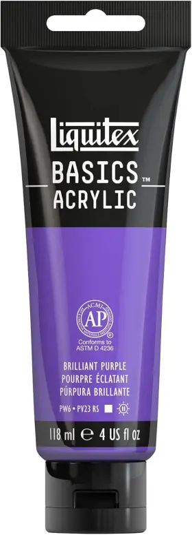 1046590 Liquitex Basics Acrylic Paint 118ml 4 Fl Oz Pack Of 1 Brilliant Purple
