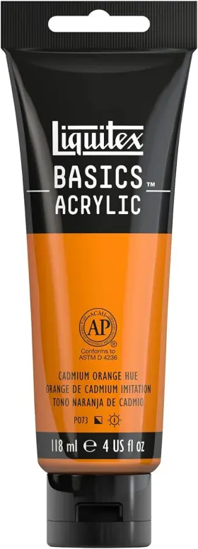 1046720 Liquitex Basics Acrylic Paint 118ml 4 Fl Oz Pack Of 1 Cadmium Orange Hue