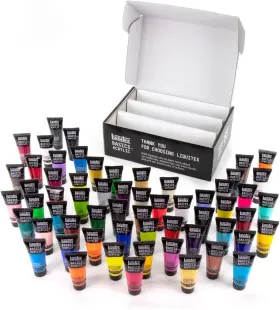 3699377 Liquitex Basics Acrylic Paint Set 0.74 Fl Oz Pack Of 60 Assorted Colors