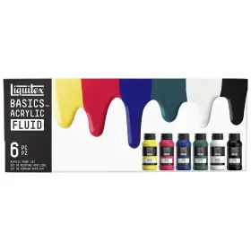 3699432 Liquitex Basics Acrylic Fluid 1 Fl Oz Pack Of 6 X 118ml Bottle Set