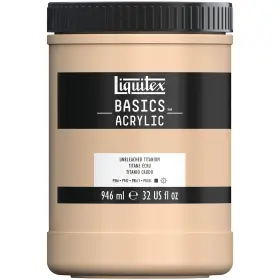 4332434 Liquitex Basics Acrylic Paint 32 Fl Oz Pack Of 1 Unbleached Titanium