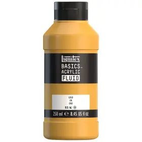 4386051 Liquitex Basics Acrylic Fluid Paint 250ml 8.5-oz 1 Count Pack Of Gold