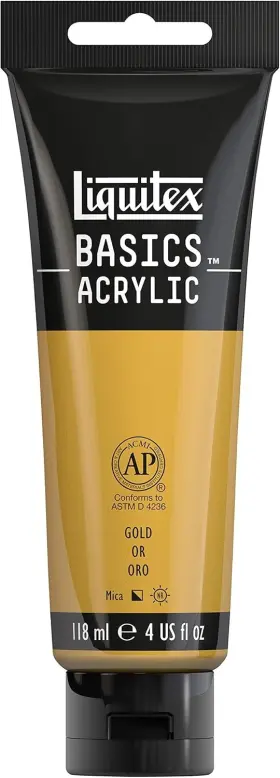 Liquitex 683203341615 Basics Acrylic Paint 118ml 4-oz Tube 4 Fl Oz Pack Of 1 Gold