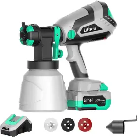 Litheli 634715820693 Cordless Paint Sprayer 20v With 4.0 Ah Battery