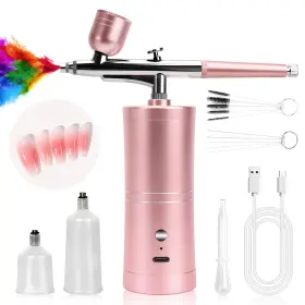 Livoanah 760754225363 Airbrush Kit With Compressor - Rechargeable Cordless Air
