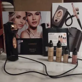 Lb-100 Luminess Breeze 2 Airbrush System Starter Kit With Makeup Bottles