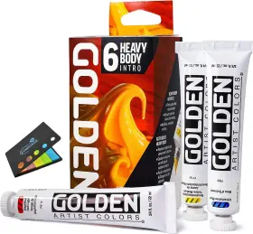 0000075-0 Lumintrail Golden Artist Color Heavy Body 6 Count Pack Of 1 Blue Green White