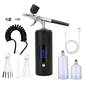 Lm74998 Lumirio Cordless Airbrush Kit Handheld For Nails Air Brush With Co