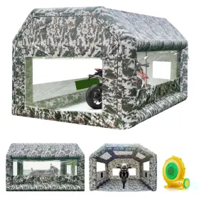 Lvaostt 10 8.2 Inflatable Paint Booth 10x8.2x8.2 Ft With 550w Blower Carbon Filter Windows