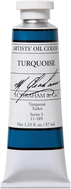11-189 M. Graham & Co. Artist Oil Paint Turquoise 1.25 Fl Oz Pack Of 1
